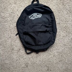 Vans Black Classic Backpack Durable Canvas Design